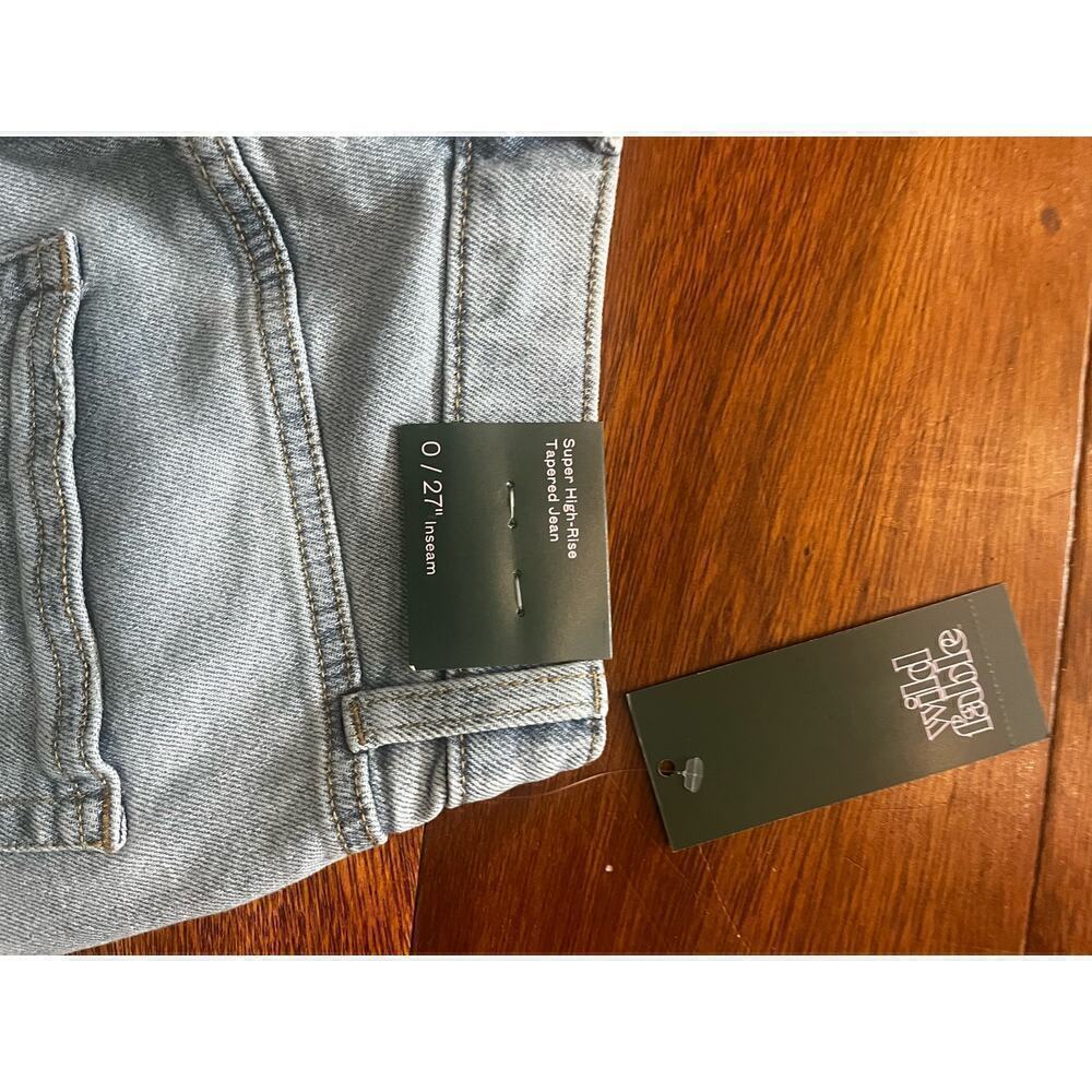2 pairs Wild Fable Womens super high rise taperedJeans Size 0 New with tags - Picture 4 of 4